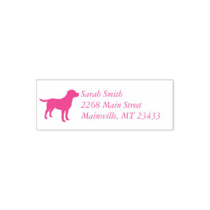 Sello Automático Labrador Perro Baby Shower Chica Lab Pink
