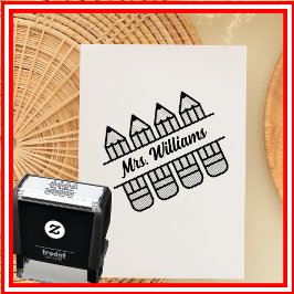 Sello Automático Lápiz De Maestra De Nuevo A La Apreciación Escolar