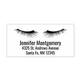 Sello Automático Largas y femeninas pestañas negras