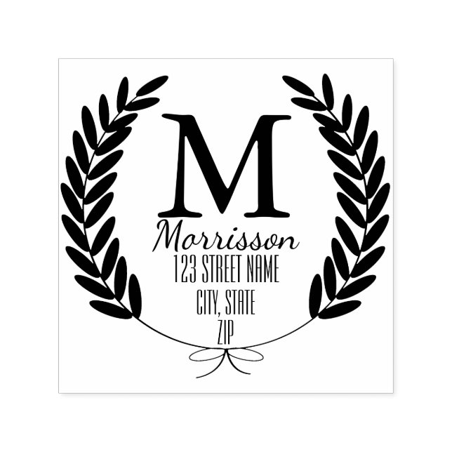 Sello Automático Laureados de trigo personalizados (Diseño)