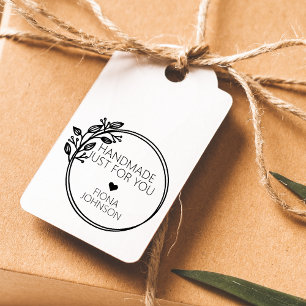 Sello Automático Laurel Circular Moderno Hecho a Mano Justo Para Ti