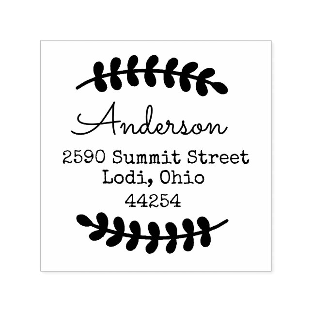 Sello Automático Laurel Leaf Simple (Diseño)