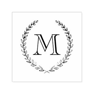 Sello Automático Laurel Monograma Stamp