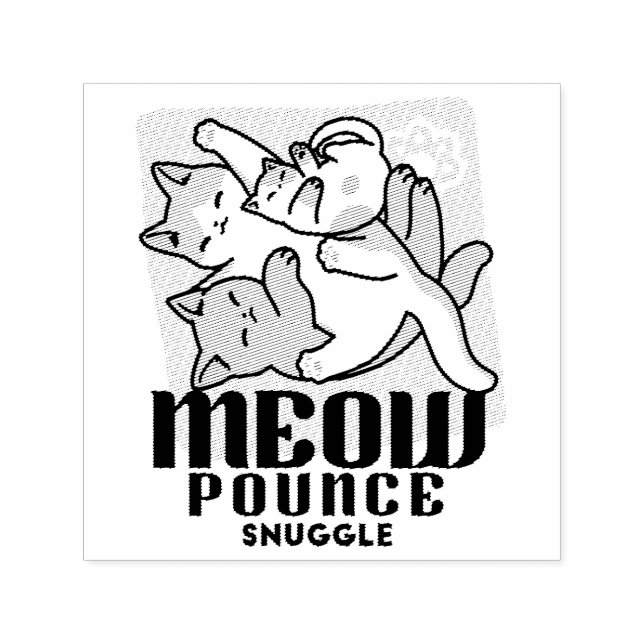 Sello Automático Laze Furr Days - Diseño de gatos perezosos (Diseño)