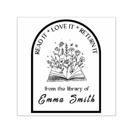 Sello Automático "Léalo, Ama, Vuelve - Biblioteca Personalizado