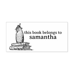 Sello Automático Lechuza en libros Este libro pertenece a