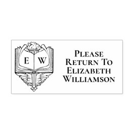 Sello Automático Leer la biblioteca de libros de vintage por favor