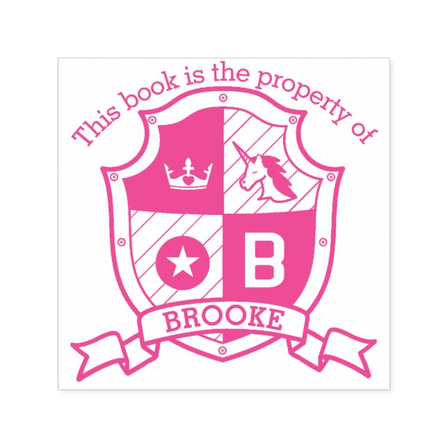Sello Automático Letra B nombre personalizado escudo marca de bibli (Diseño)