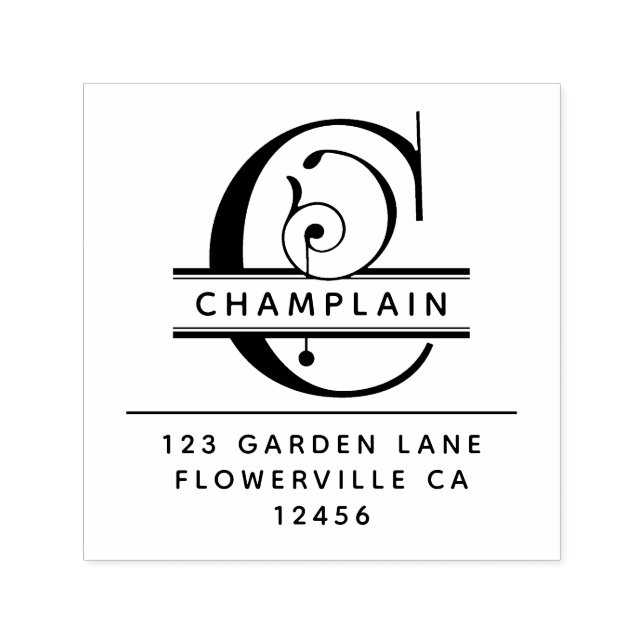 Sello Automático Letra de la cabeza brillante - C - Monograma de la (Diseño)