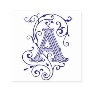 Sello Automático Letra del Flourish del Victorian un monograma