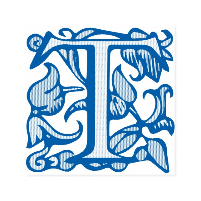 Sello Automático Letra medieval manuscrita T (Diseño)