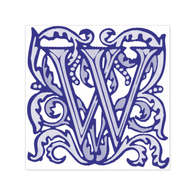 Sello Automático Letra medieval manuscrita W (Diseño)