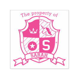 Sello Automático Letra S nombre personalizado escudo biblioteca de 