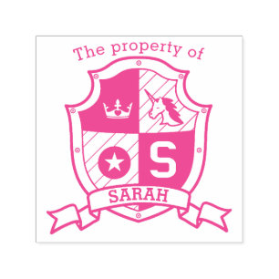 Sello Automático Letra S nombre personalizado escudo biblioteca de 