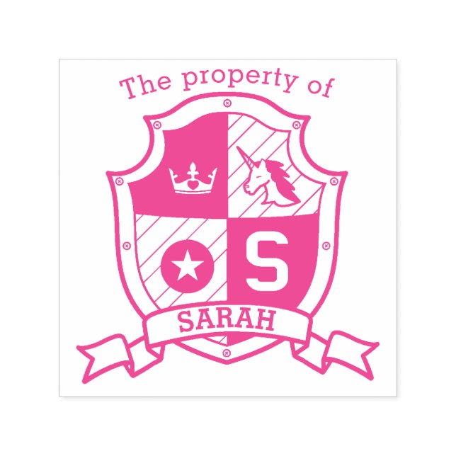 Sello Automático Letra S nombre personalizado escudo biblioteca de  (Diseño)