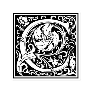 Sello Automático Letra William Morris C Estampilla Floral victorian