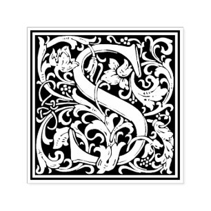 Sello Automático Letra William Morris S Estampilla Floral victorian