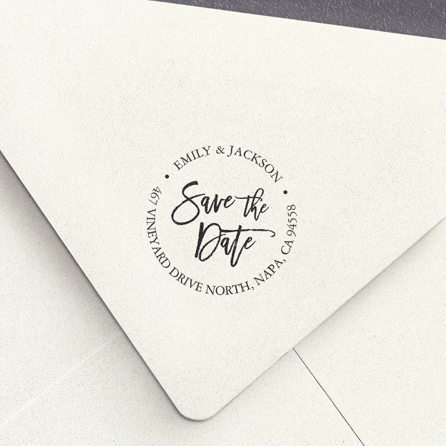 Sello Automático Letras de pincel moderno Guardar la dirección de d (Subido por el creador)