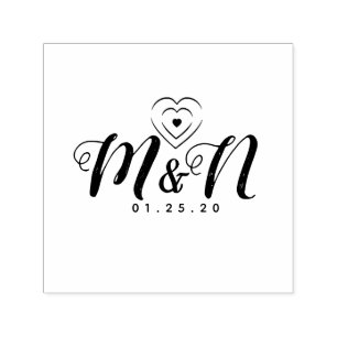 Sello Automático Letras Rústicas de Triple Corazón