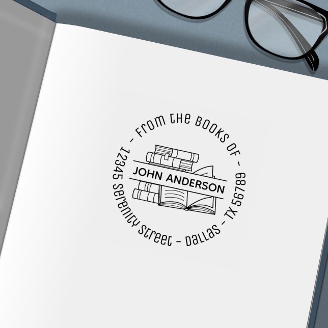 Sello Automático Librería de direcciones redondas de la pila de lib (Subido por el creador)