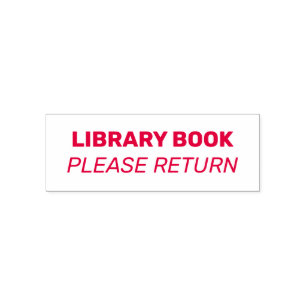 Sello Automático Libro de Biblioteca Por Favor Devolver