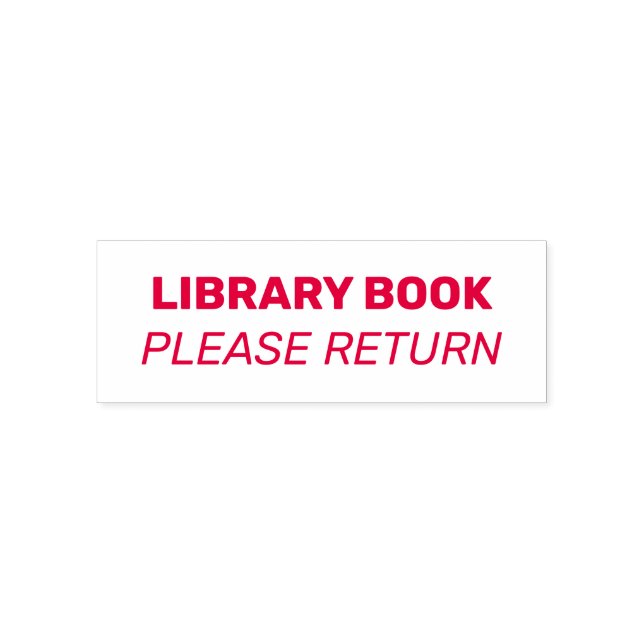 Sello Automático Libro de Biblioteca Por Favor Devolver  (Diseño)