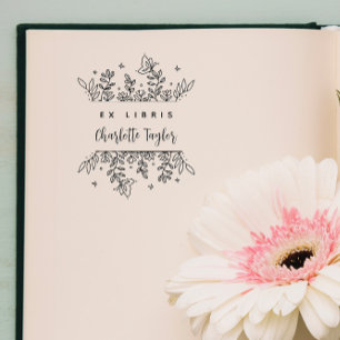 Sello Automático Libro de Personalizados botánicos encantados de la