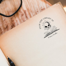 Sello Automático Libro Gótico Personalizado De La Biblioteca De Sku