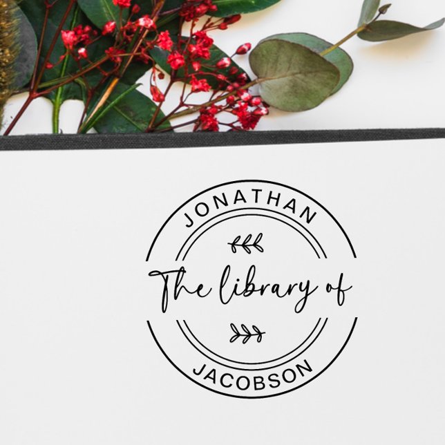 Sello Automático Libro Moderno De La Biblioteca De Sleek (Subido por el creador)