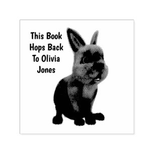 Sello Automático Libro personalizado de conejo Holland Lop