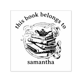 Sello Automático Libros con lámpara Genie Este libro pertenece a