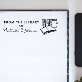 Sello Automático Libros de época Personalizado de guiones elegantes