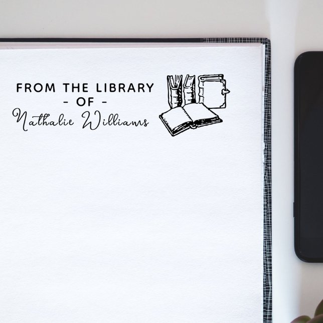 Sello Automático Libros de época Personalizado de guiones elegantes (Subido por el creador)