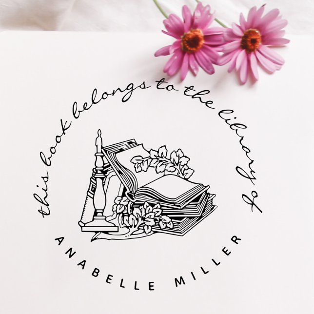 Sello Automático Libros de Personalizado botánico Libros de bibliot (Subido por el creador)