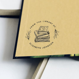 Sello Automático Libros dibujados a mano dejan Personalizado de la 