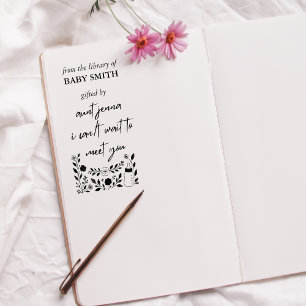 Sello Automático Libros para bebés   Keepsake de la primera bibliot