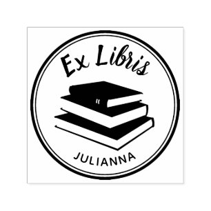 Sello Automático Libros redondeados ex-librería personalizada