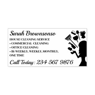 Sello Automático Limpiando negro elegante