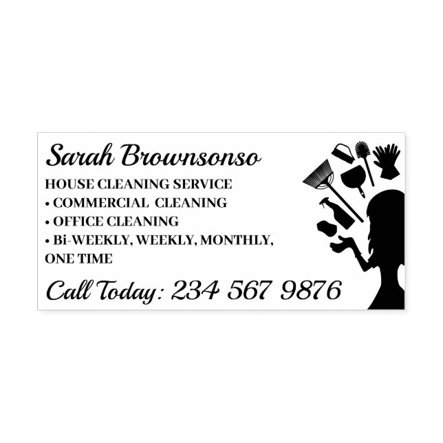 Sello Automático Limpiando negro elegante (Diseño)