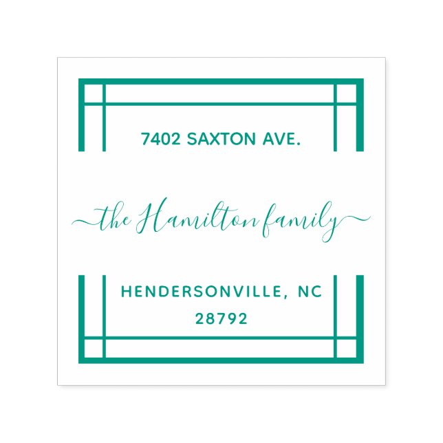 Sello Automático Limpiar el nombre de la familia cuadrada (Diseño)