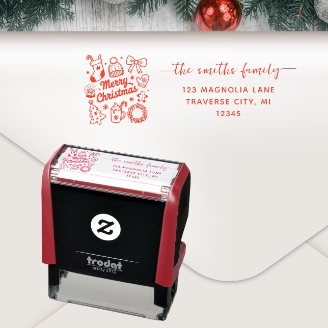 Sello Automático Línea Artística Festiva Feliz Navidad Dirección de (Subido por el creador)