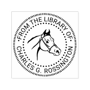 Sello Automático Línea de Arte de Cabeza de Caballo NF Nombre Direc