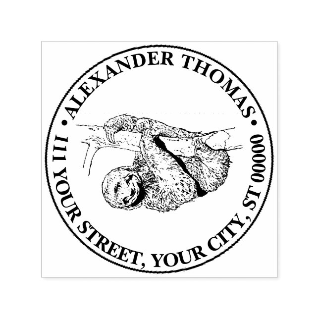 Sello Automático Litografía de dibujo de eslora #1 (Diseño)