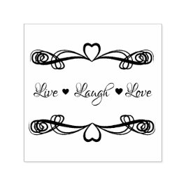Sello Automático Live Laugh Love Hearts