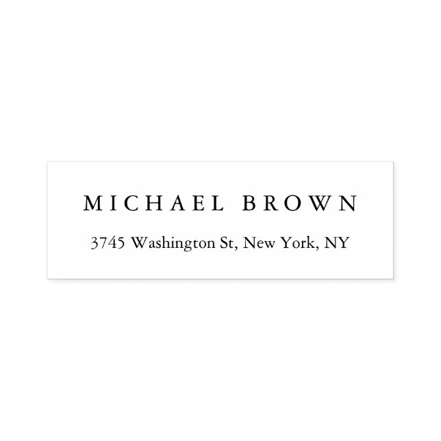 Sello Automático Llanura elegante clásica blanca negra (Diseño)