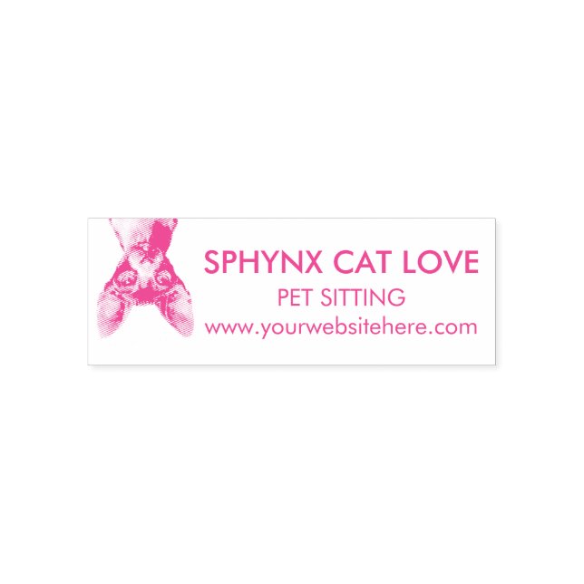 Sello Automático Logo de gato Sphynx canadiense (Diseño)
