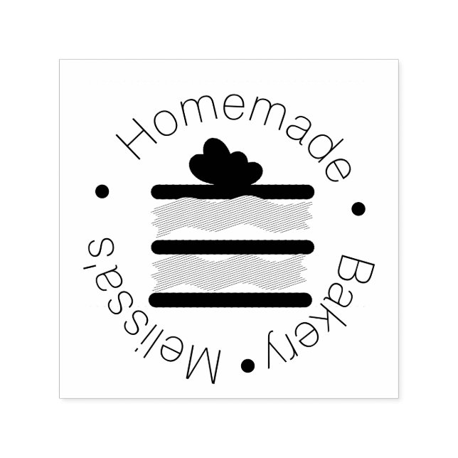 Sello Automático Logo de la panadería Hornear Corazón rociado (Diseño)