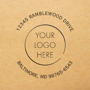 Sello Automático Logotipo básico personalizado para empresa o marke