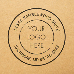 Sello Automático Logotipo básico personalizado para empresa o marke