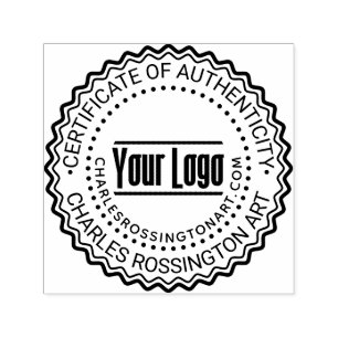 Sello Automático Logotipo “Certificado de Autenticidad” #6 Nombre U